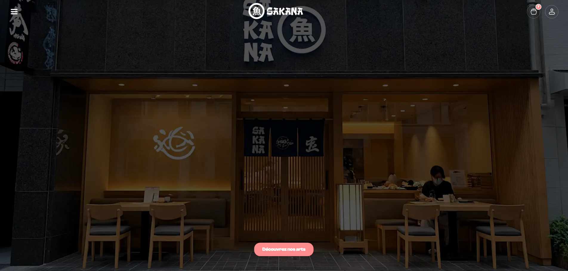 Page d'accueil du site de Sakana