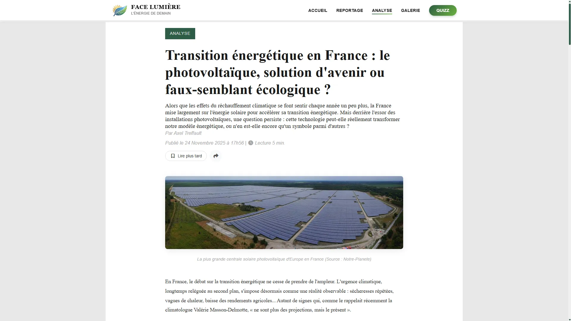 Page du deuxième article réalisé par mon binôme