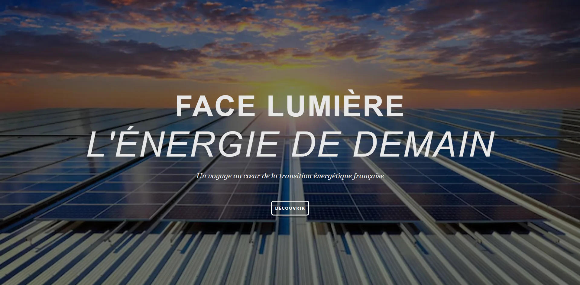 Page d'arrivée des personnes sur le Webdocumentaire